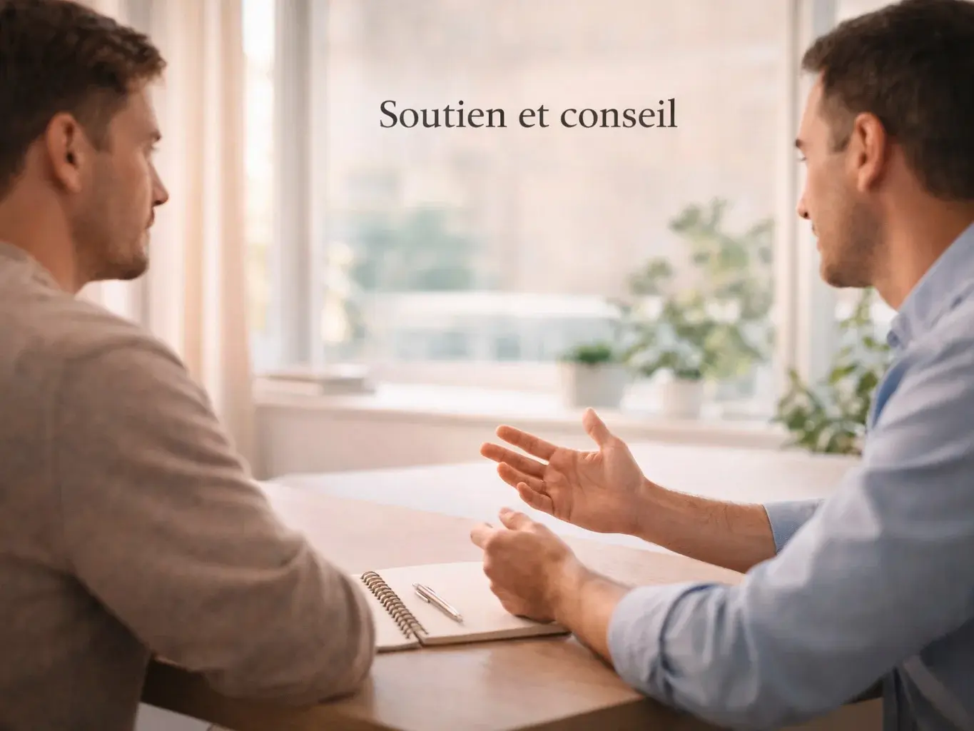 Beratungsgespräch in einem hellen Büro symbolisiert professionelle Hilfe bei Spielsucht