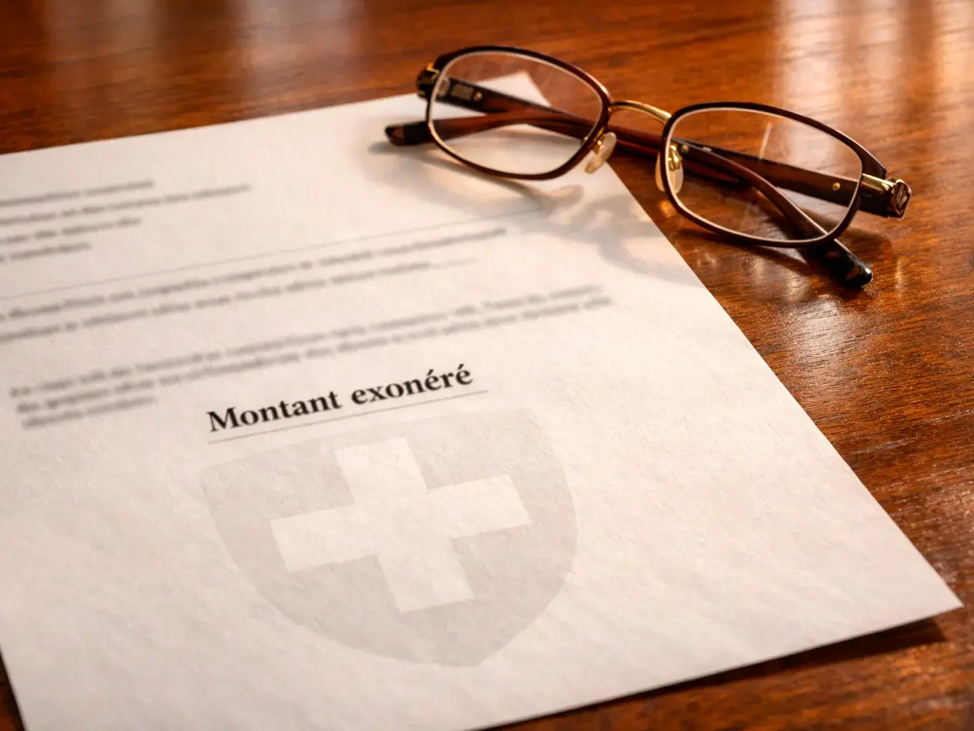 Dokument mit Schweizer Steuerfreibetrag für Geldspielgewinne