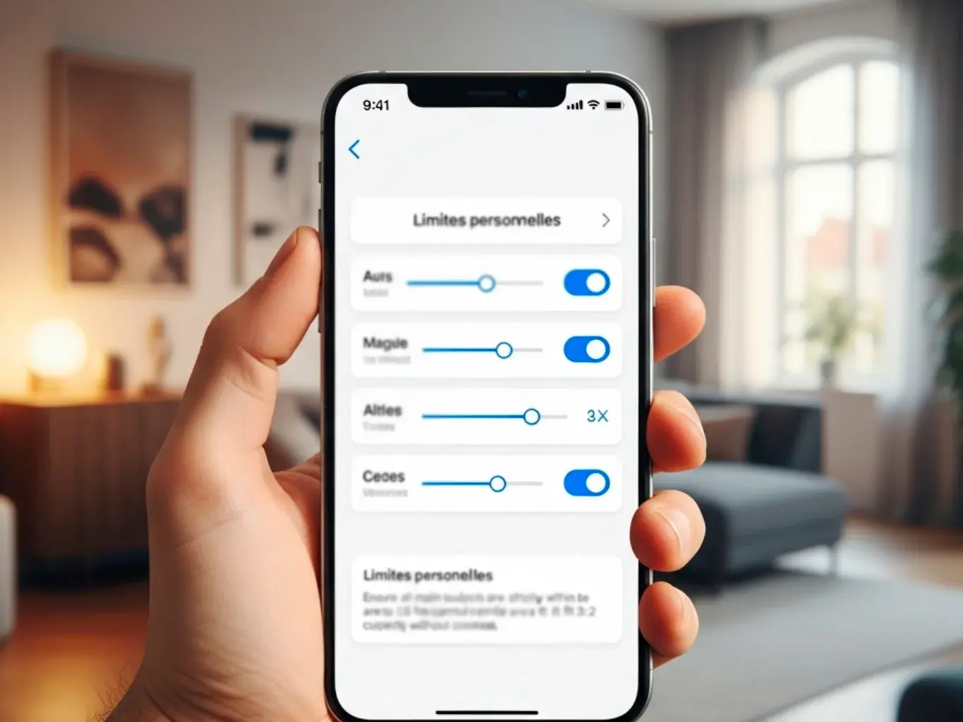 Smartphone mit Sportwetten-App zeigt Einstellungen für Einzahlungslimits